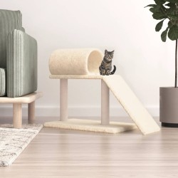 Arbres à chat avec tunnel et échelle crème 55,5 cm 