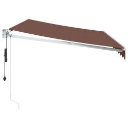 Auvent rétractable automatique marron 350x250 cm 