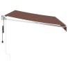 Auvent rétractable automatique marron 350x250 cm 