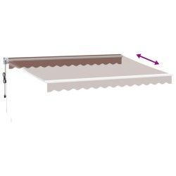 Auvent rétractable automatique marron 350x250 cm 