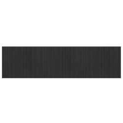 Tapis rectangulaire gris 80x300 cm bambou 