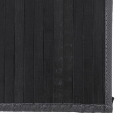 Tapis rectangulaire gris 80x300 cm bambou 