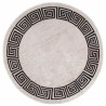 Tapis lavable antidérapant φ120 cm beige clair 
