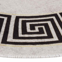 Tapis lavable antidérapant φ120 cm beige clair 