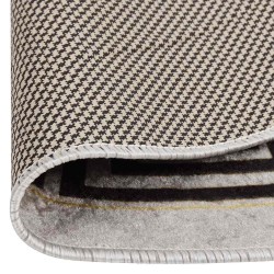 Tapis lavable antidérapant φ120 cm beige clair 