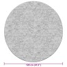 Tapis lavable antidérapant φ120 cm beige clair 
