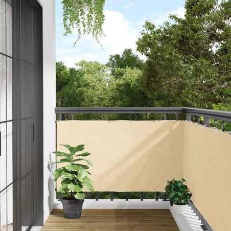 Écran d'intimité de balcon crème 700x120 cm PVC 