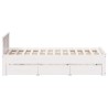 Cadre de lit sans matelas avec tête de lit blanc 135x190 cm pin 