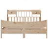 Cadre de lit sans matelas 200x200 cm bois massif de pin 