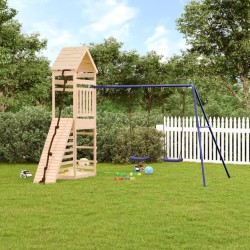 Aire de jeux d'extérieur bois de pin massif 
