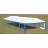 Dessus de tente de réception avec panneaux 12x6 m Bleu et blanc 