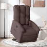 Fauteuil inclinable électrique marron foncé tissu 