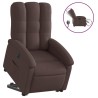 Fauteuil inclinable électrique marron foncé tissu 