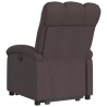 Fauteuil inclinable électrique marron foncé tissu 