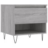 Table basse sonoma gris 50x46x50 cm bois d'ingénierie 