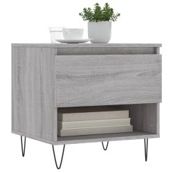 Table basse sonoma gris 50x46x50 cm bois d'ingénierie 