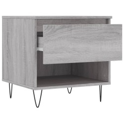 Table basse sonoma gris 50x46x50 cm bois d'ingénierie 