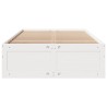 Cadre de lit sans matelas avec tiroirs 135x190 cm bois de pin 