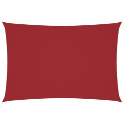 Voile de parasol tissu oxford rectangulaire 2,5x4,5 m rouge 