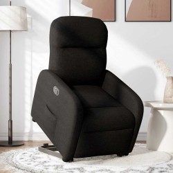 Fauteuil inclinable électrique noir tissu 