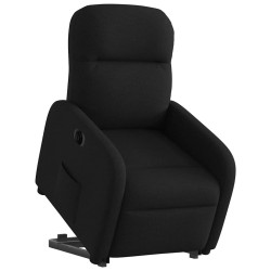 Fauteuil inclinable électrique noir tissu 