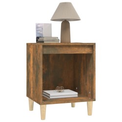 Table de chevet Chêne fumé 40x35x50 cm 