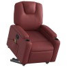 Fauteuil inclinable de massage Rouge bordeaux Similicuir 