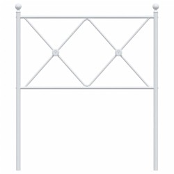 Tête de lit métal blanc 75 cm 
