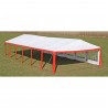 Toile de rechange pour tente de réception 12 x 6 m en rouge et blanc 