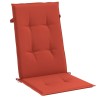 Coussins de chaise à dossier haut lot de 2 rouge mélangé tissu 