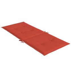 Coussins de chaise à dossier haut lot de 2 rouge mélangé tissu 