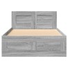Cadre de lit et tête de lit sans matelas sonoma gris 100x200 cm 