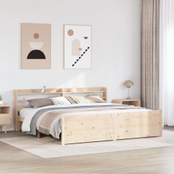 Cadre de lit avec tête de lit sans matelas 180x200 cm 