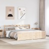 Cadre de lit avec tête de lit sans matelas 180x200 cm 