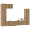 Ensemble de meuble TV mural 5 pcs chêne artisanal 
