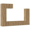 Ensemble de meuble TV mural 5 pcs chêne artisanal 