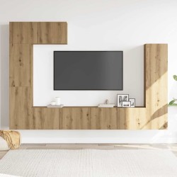Ensemble de meuble TV mural 5 pcs chêne artisanal 