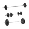 Ensemble d'haltères et de barres avec plaques 60 kg 