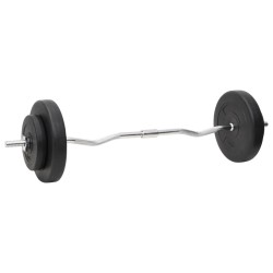 Ensemble d'haltères et de barres avec plaques 60 kg 