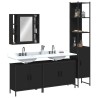 Ensemble d’armoires salle de bain 4 pcs noir bois d'ingénierie 