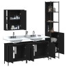 Ensemble d’armoires salle de bain 4 pcs noir bois d'ingénierie 