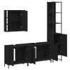 Ensemble d’armoires salle de bain 4 pcs noir bois d'ingénierie 
