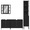Ensemble d’armoires salle de bain 4 pcs noir bois d'ingénierie 