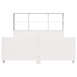 Cadre de lit sans matelas blanc 140x200 cm bois de pin massif 