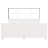 Cadre de lit sans matelas blanc 140x200 cm bois de pin massif 