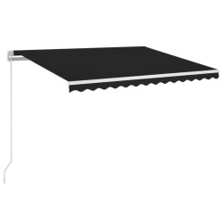 Auvent manuel rétractable avec LED 350x250 cm Anthracite 