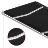 Auvent manuel rétractable avec LED 350x250 cm Anthracite 