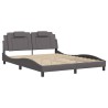 Cadre de lit avec LED sans matelas gris 160x200 cm 