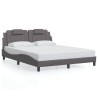 Cadre de lit avec LED sans matelas gris 160x200 cm 