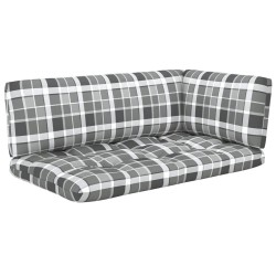 Canapé palette 2 places avec coussins Pin imprégné de gris 